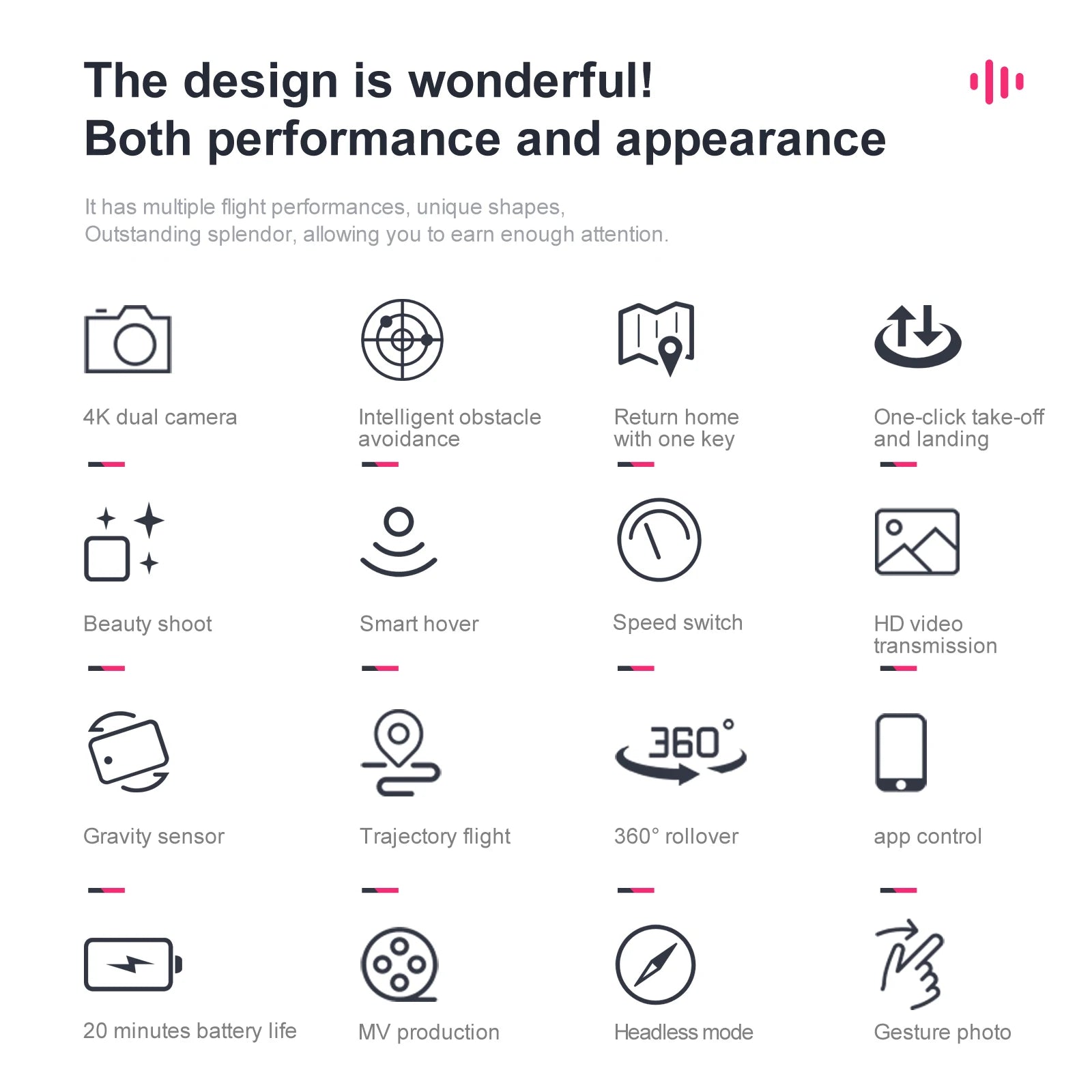 XYRC New KY603 Mini Drone, 4k dual camera intelligent obstacle return home one-click take-off