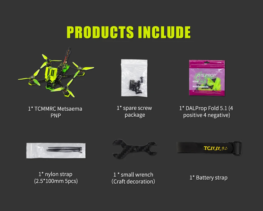 TCMMRC Metsaema 215 - FPV Racing Drone Kit 2207 2400KV F4-40A Camouflage Foldable Propeller Racing Freestyle Drone Flying Flexible 17 TCMMRC Metsaema 215 - FPV, TCMMRC Metsaema 215, DALProp Fold 5.1 (4 PNP package positive 4 negative)