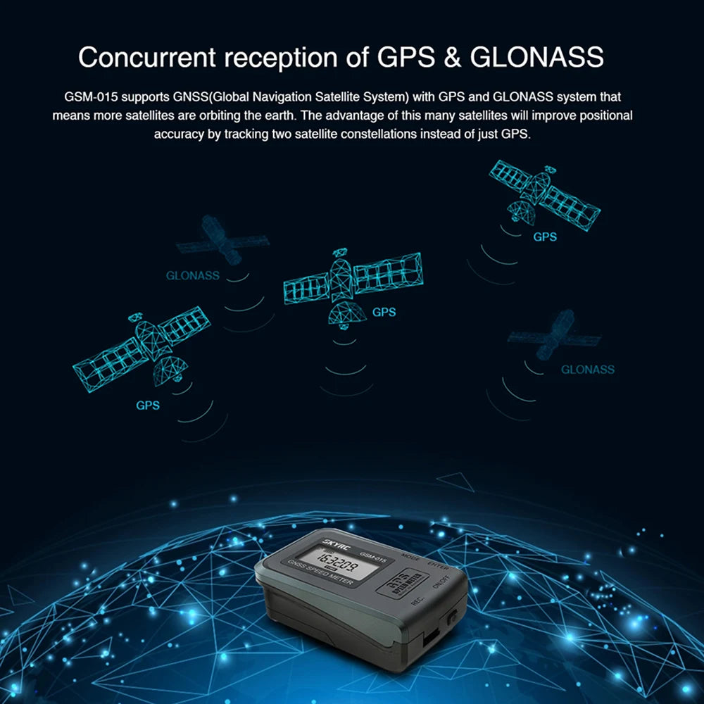 SKYRC GSM-015 GNSS GPS, GSM-015 supports GNSS with GPS and GLONASS system that means more