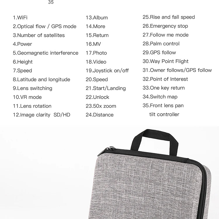 G108 Pro MAx Drone, video 30.Way Point Flight 7.Speed 19.Joystick on/off 31