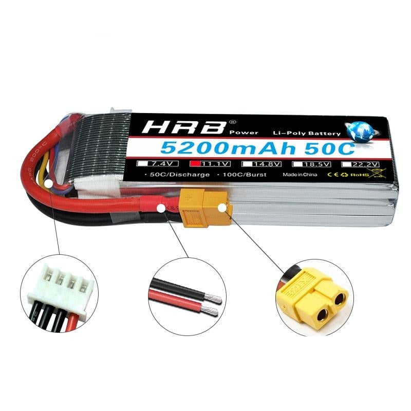 HRB 5200mah 3S 11.1V, LALV Ha8 7857 D22v socidischarge ooc