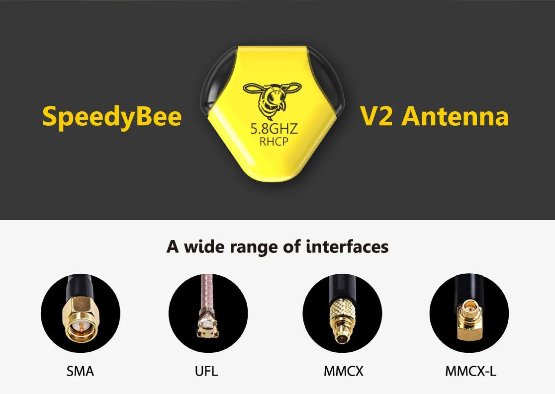 2PCS Speedy Bee 5.8 GHz Antenna, SpeedyBee 5.8GHZ V2 Antenna RHCP 4 wide