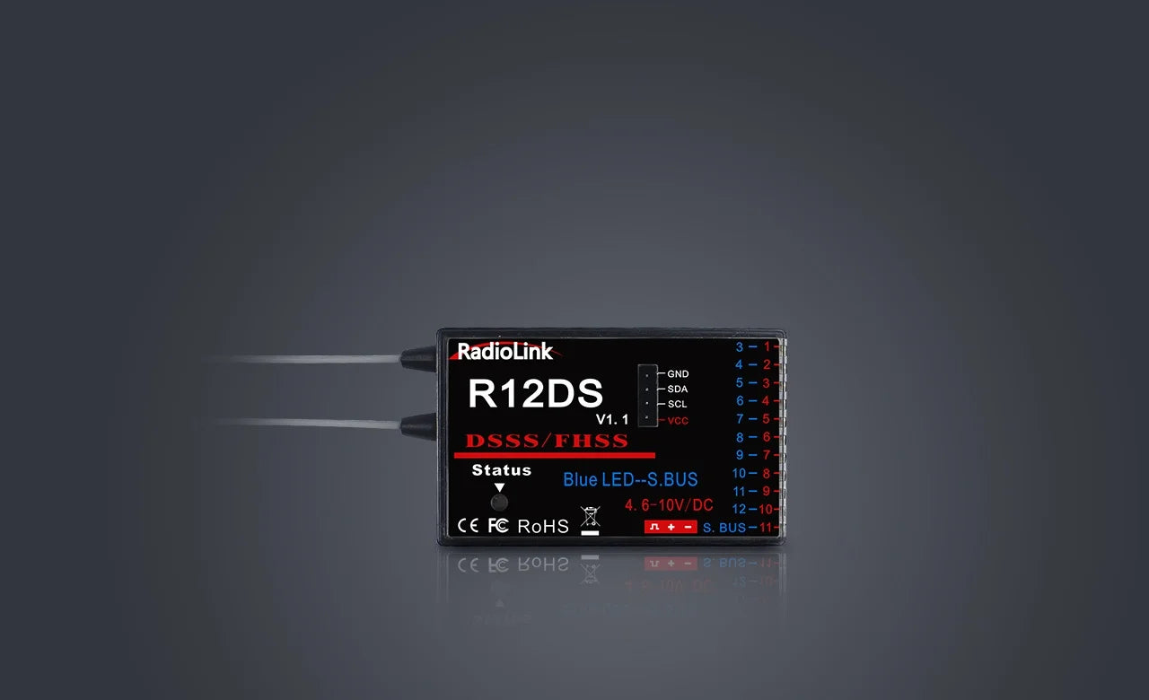 RadioLink GND R12DS SDA SCL V1 4.6-1OV/DC