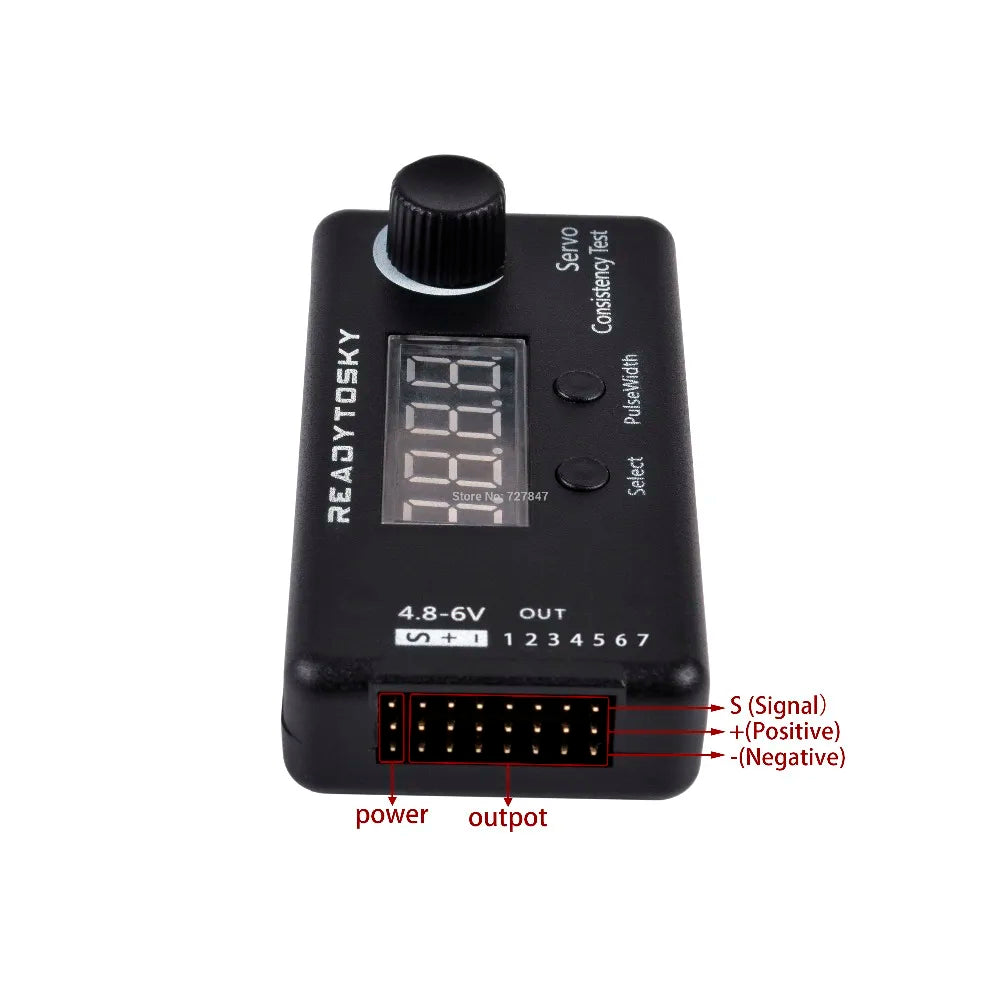 Readytosky Input voltage: 4.8-6.0v Signal width: 800-2200us