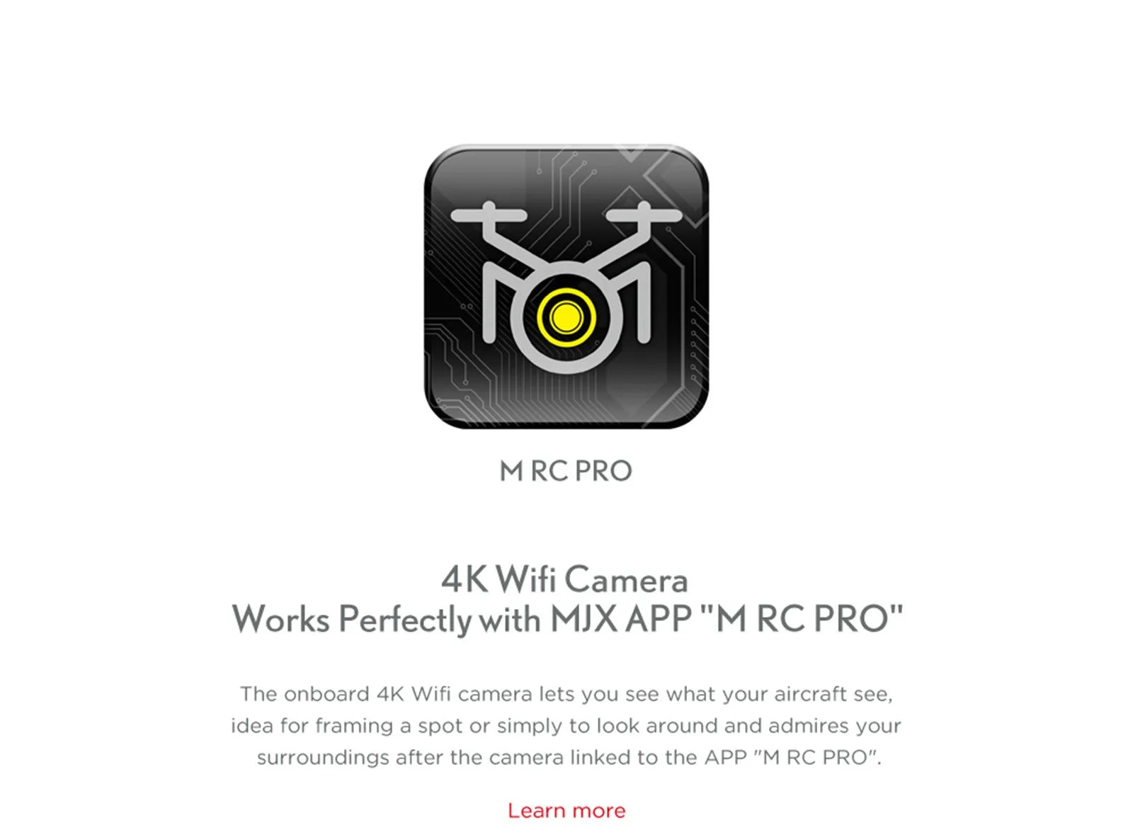 Mjx Bugs 20 Drone, the onboard 4K Wifi camera lets you see what your aircraft see idea for fra