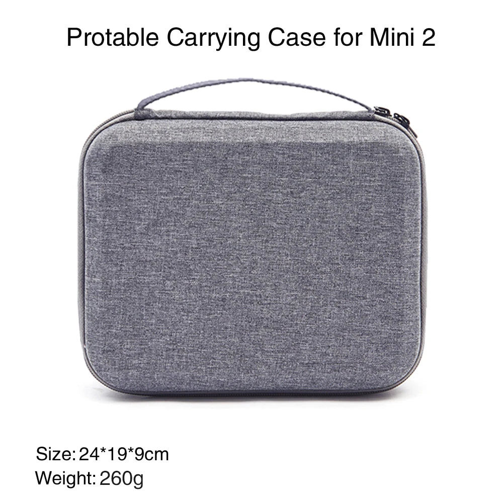 DJI Mini 2 Drone Accessories Portable DJI Mavic Mini 2 Storage Bag Drone Handbag Outdoor Carry Box Case 19 Carrying Case for Mini 2 Size:24*19*9cm Weight: 260