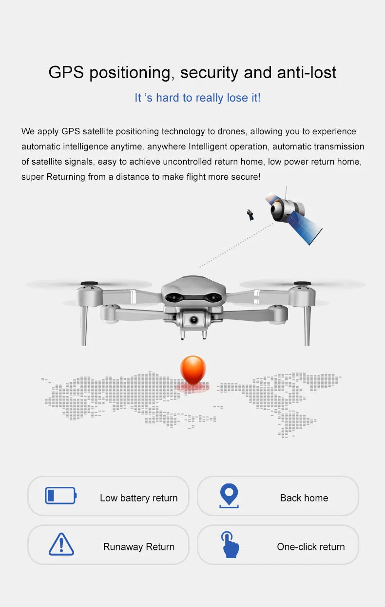 F3 drone - GPS 5G WiFi live video FPV 25 minutes 500m drones 4K HD wide-angle drone 13 F3 drone, gps satellite positioning, security and anti-lost it