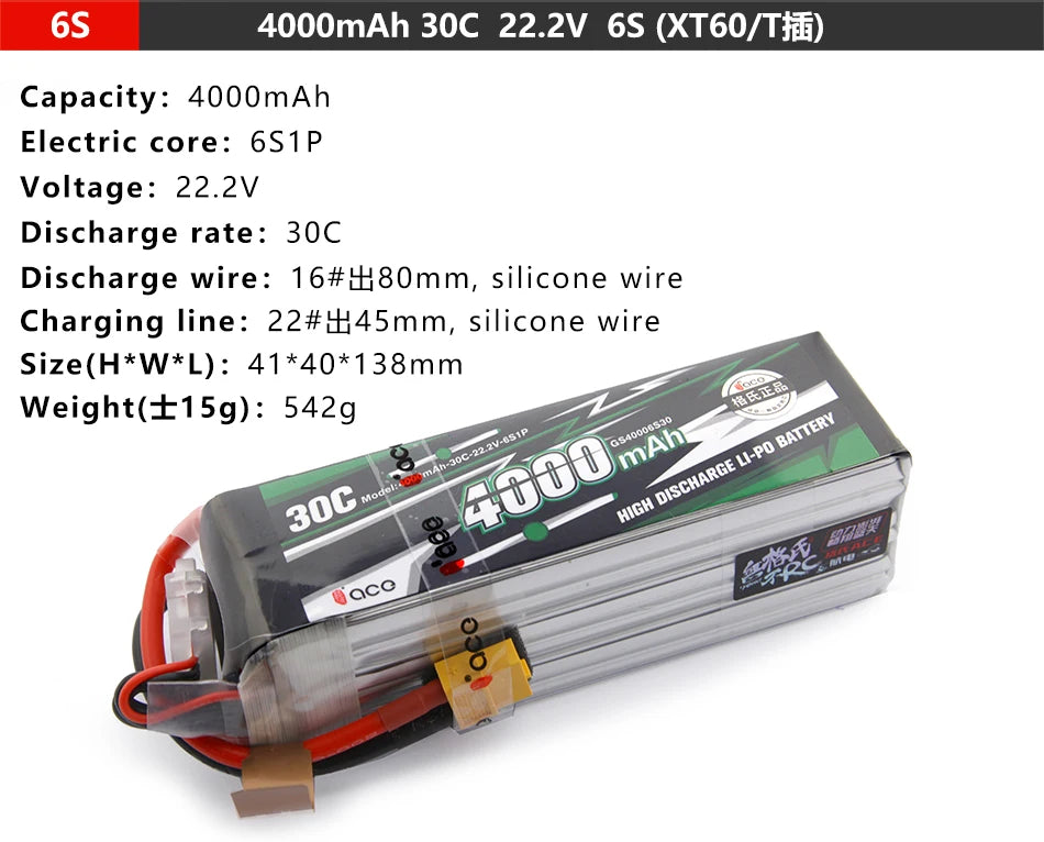 Gens ace Lipo Battery, EEEZEZ BATTERY 10340000530 212v-0s1