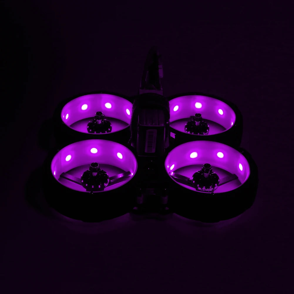 4pcs iFlight Programmable RGB 9 LED lights, Specs: Weight: 0.95g/pc Size: 265*6.4mm