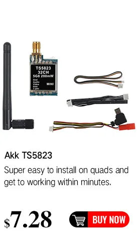 AKK X2P/X2 5.8Ghz 40CH VTX, J2ch Sansoom t Akk TS5823 Super easy to install on