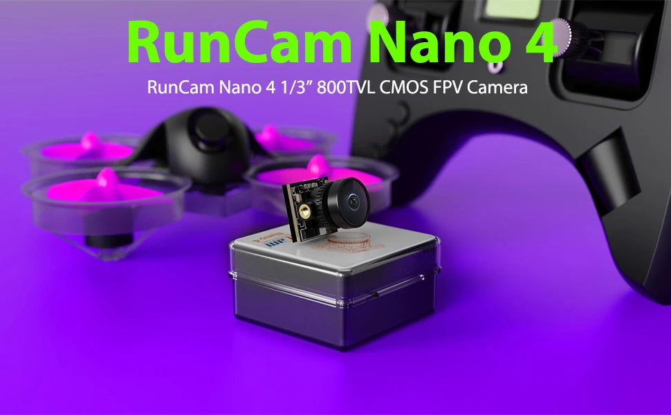 RunCam Nano4 Analog Camera, RunCam Nano 4 1/3" 80OTVL CMOS FPV Camera 