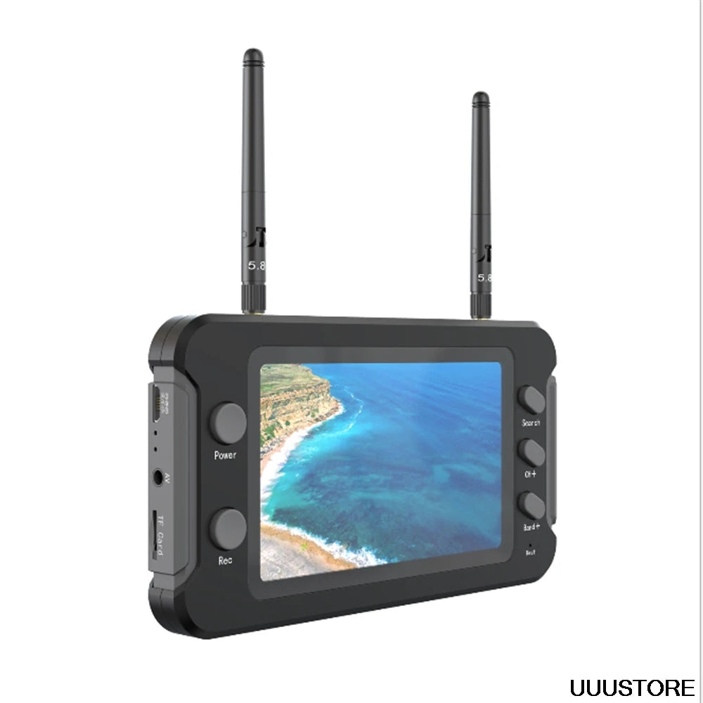 4.3 Inch FPV Monitor, 4.3 Inch IPS 800x480 5.8GHz 40CH Diversity Receiver FP