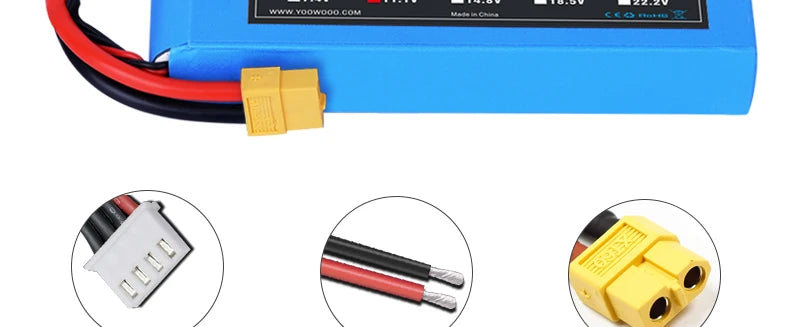 2PCS Yowoo Graphene Battery, • Fast charge capable, up to 10C on some batteries