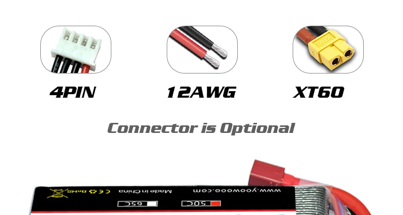 AKKU Charged Rechargeble Powerful Li-Polymer FPV C