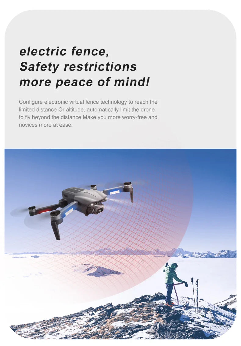 F9 drone obstacle avoidance brushless motor profesional GPS 6k camera drone 14 F9 drone, configure electronic virtual fence technology to reach the limited distance or altitude