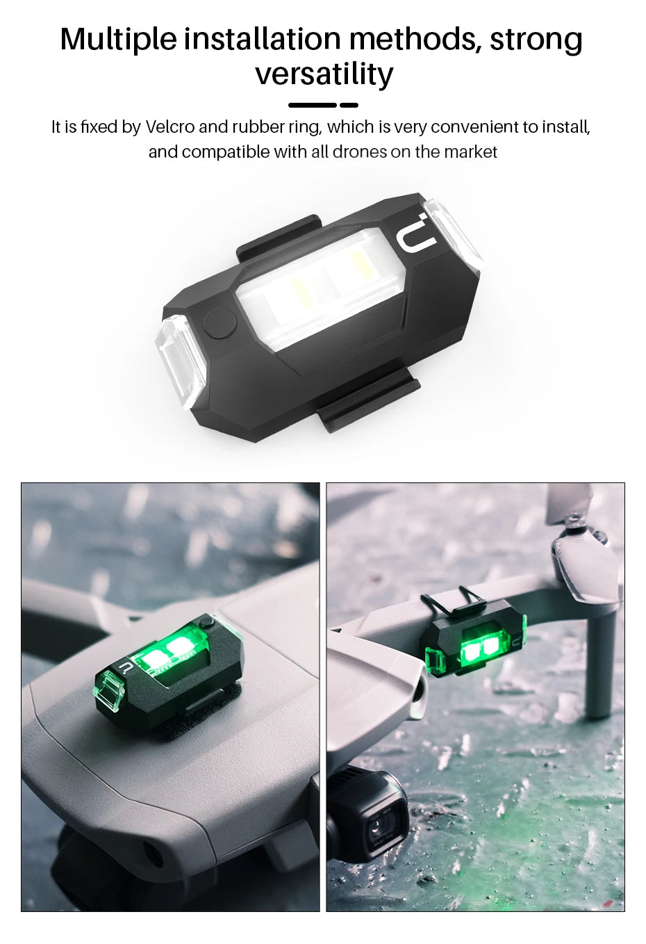 multiple installation methods, strong versatility . fixed by Velcro and rubber ring, which is