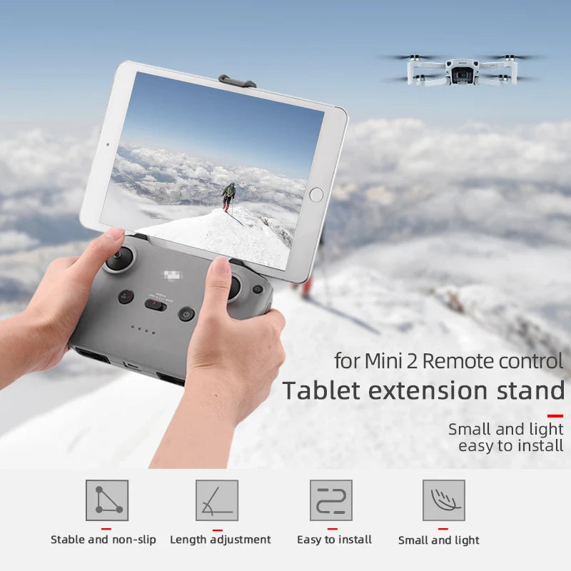 for Mini 2 Remote control Tablet extension stand Small and light easy to install Stable and non-