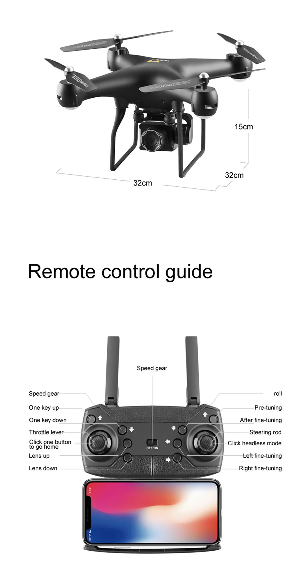 New Remote Control Drone, nernoeaa key tuning 