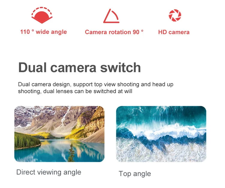 S608 Pro Drone, 110 wide angle camera rotation 90 hd camera dual camera switch dual
