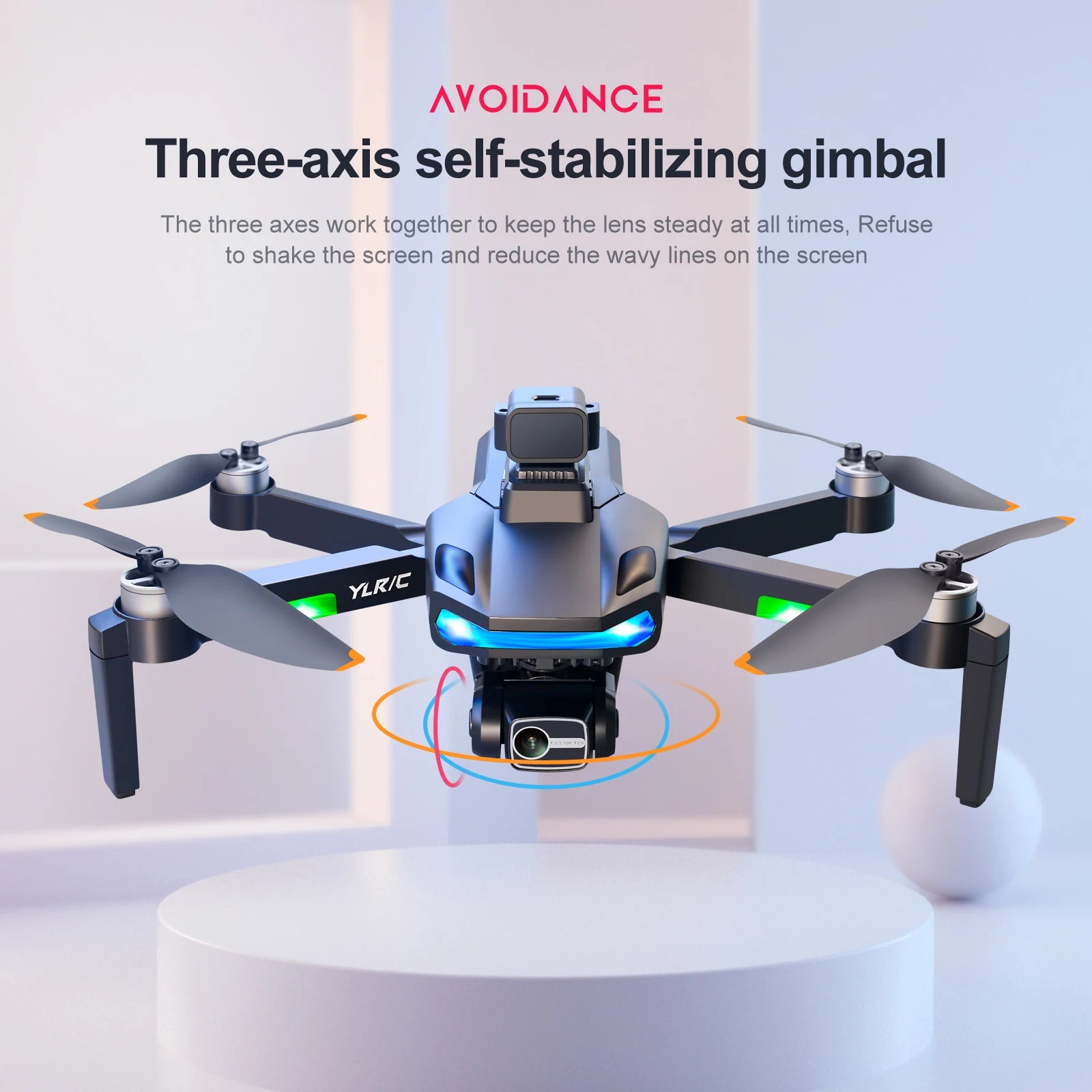 S135 Drone, three-axis self-stabilizing gimbal keeps lens steady at all times 