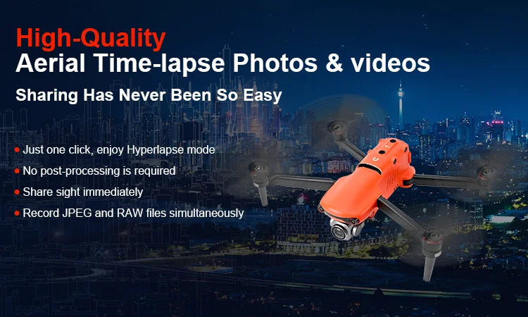 Autel evo II pro, Aerial Time-lapse Photos & Videos Sharing Has Never Been So Easy Just one