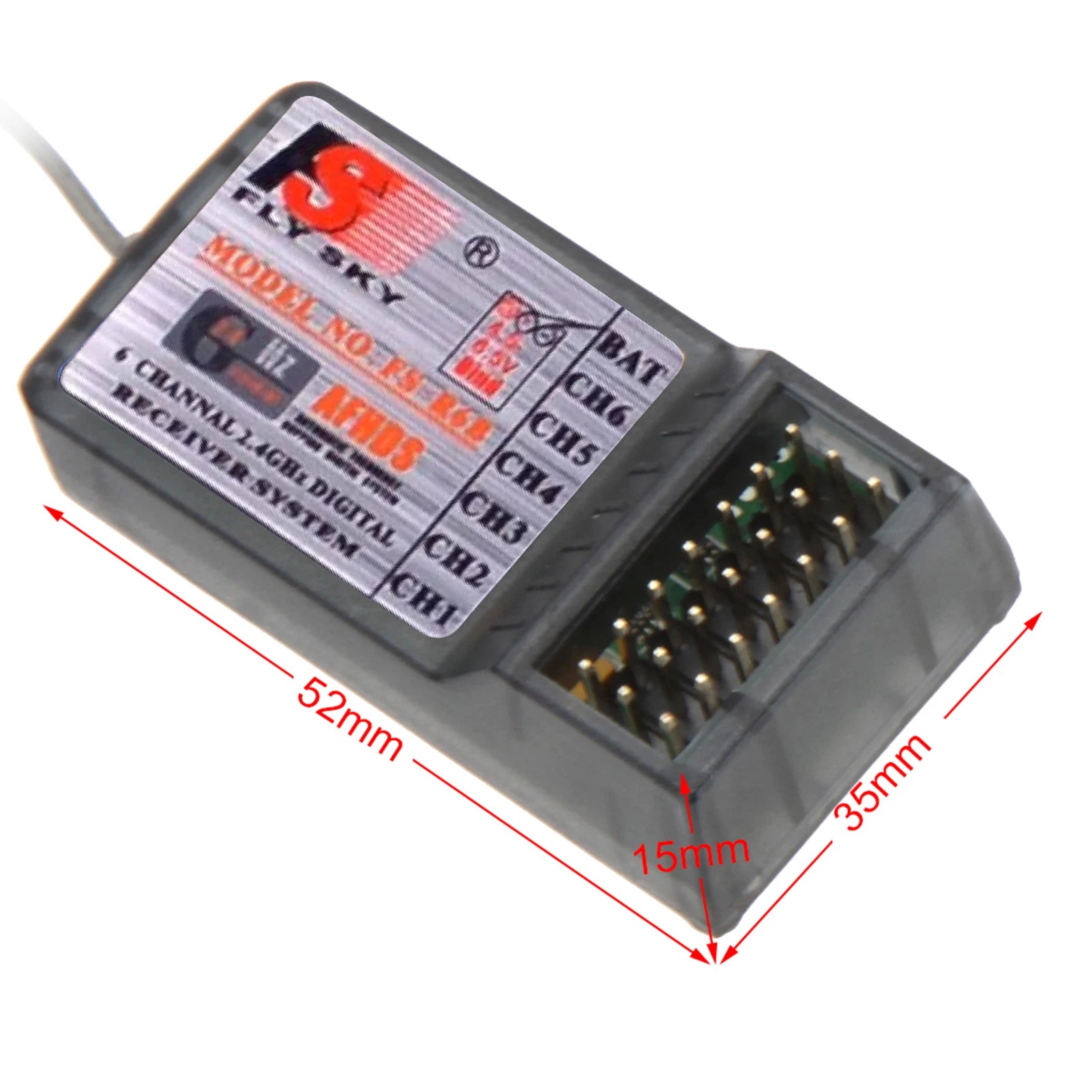FlySky FS-R6B 2.4Ghz 6CH Receiver - Compatible Most FlySky Such as TH9X FS-CT6B FS-T6 Transmitter 13 FlySky FS-R6B 2.4Ghz 6CH Receiver, FS-R6B receiver is designed for Airplane / Glider