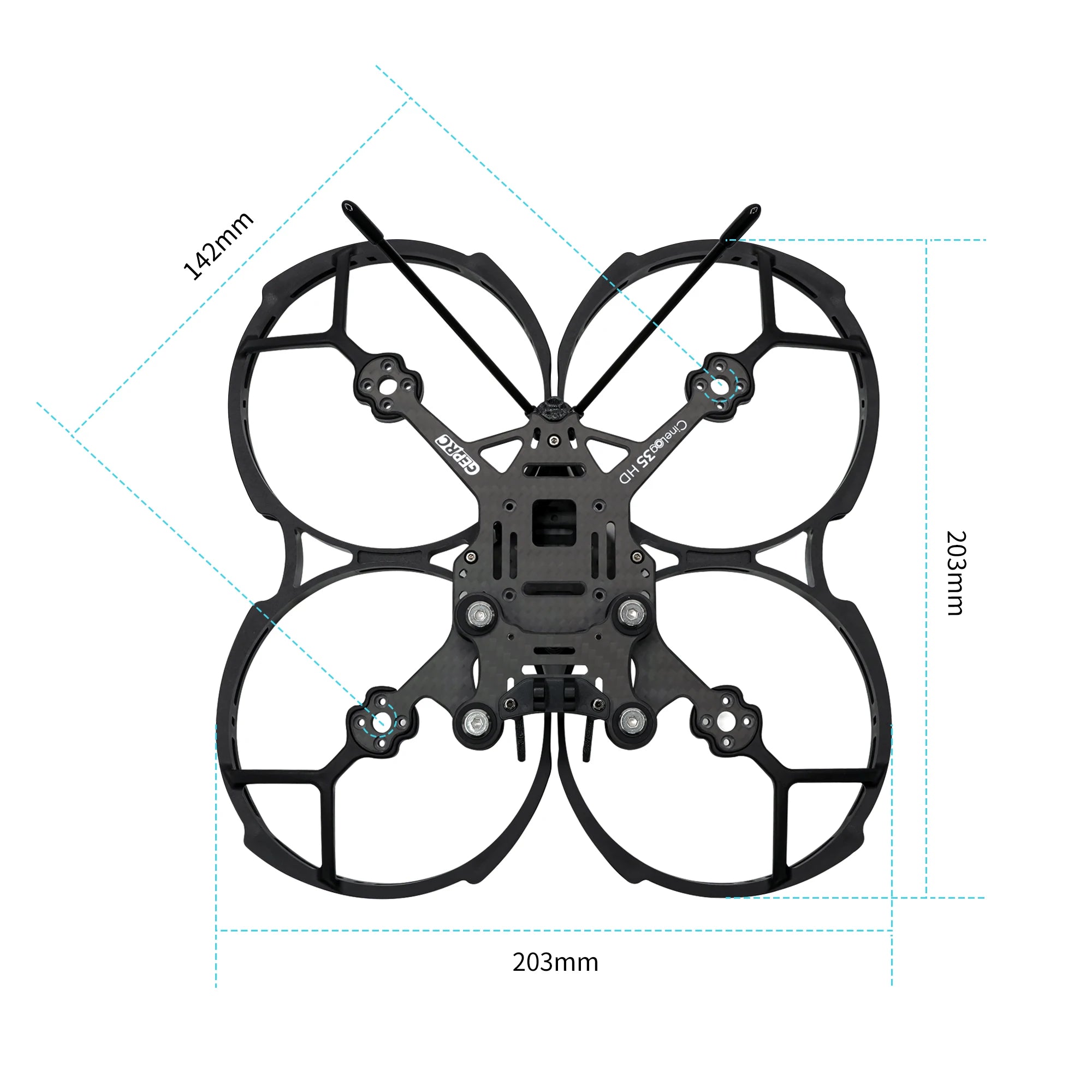 GEPRC GEP-CL35 Frame Kit Suitable For Cinelog35 Series Drone Carbon Fiber Frame For RC FPV Quadcopter Replacement Accessories Parts 15 we pursue lighter body weight, better flying feel, and more extended functions