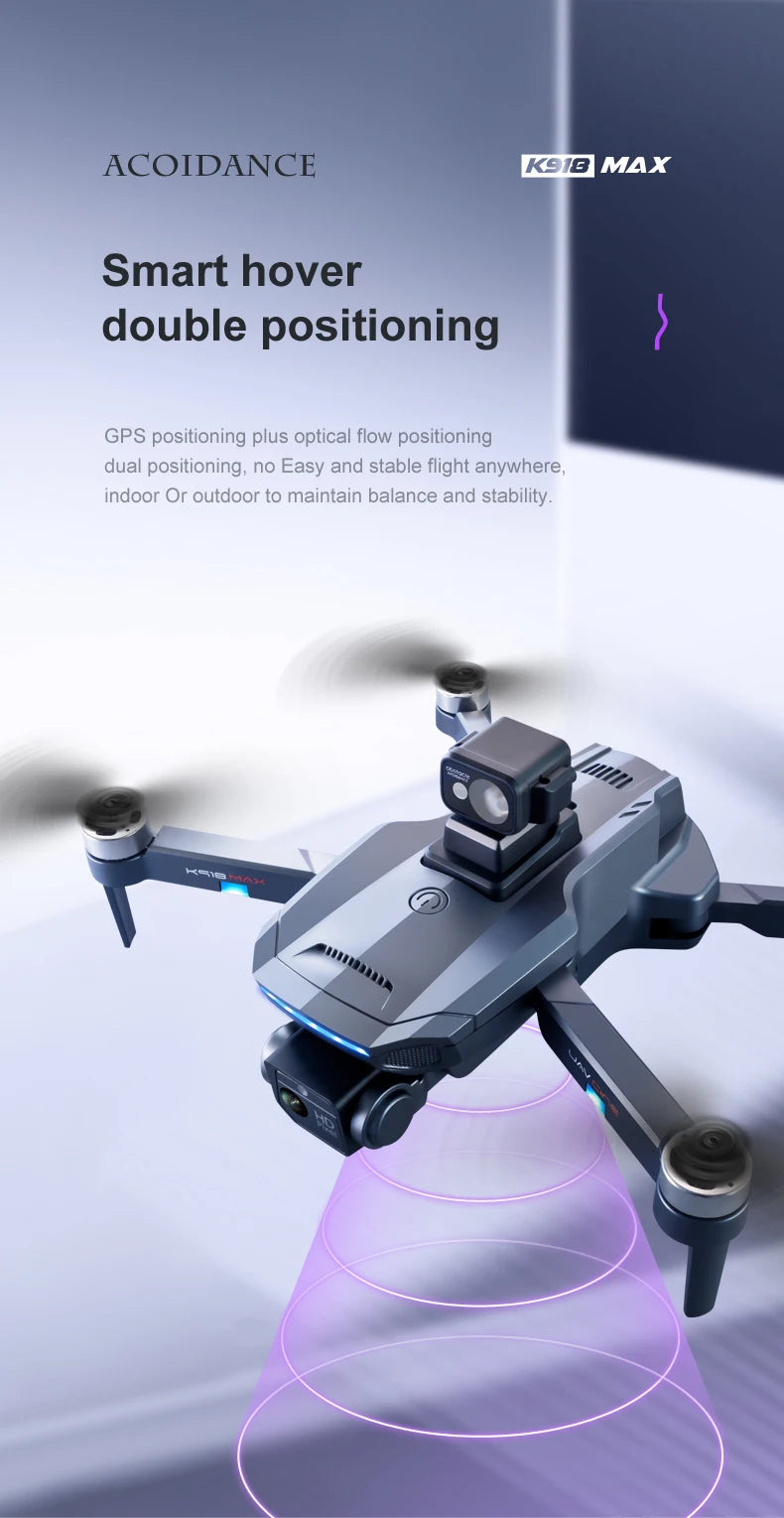 K918 Max, max smart hover double positioning gps positioning plus optical flow positioning