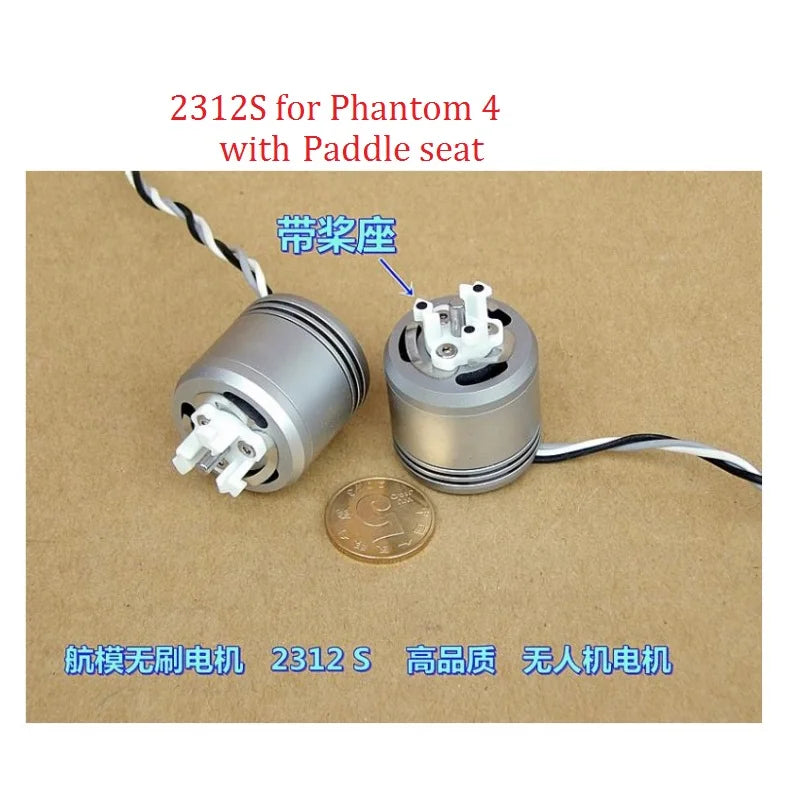 4PCS DJI (Original) Phantom Brushless Motor, 2312S for Phantom 4 with Paddle seat 421 Antez:rve