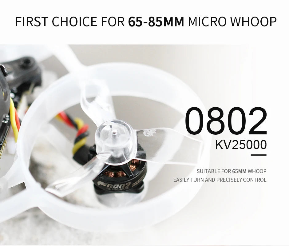 T-motor, FIRST CHOICE FOR 65-85MM MICRO WHOOP 0802 KV25