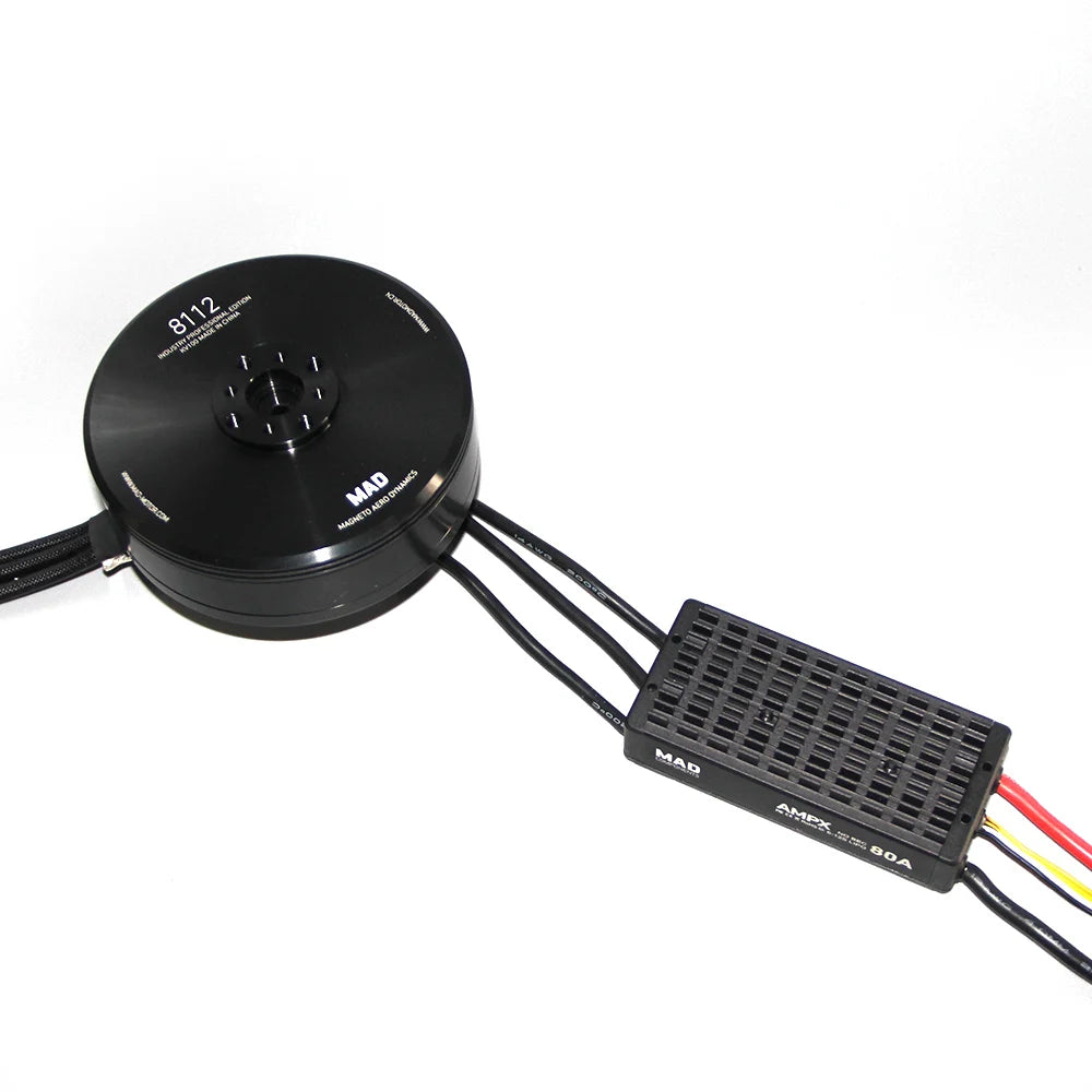 MAD AMPX 80A (5-14S) ESC, Brushless motor controller for multi-rotor drones, suitable for hexacopters and octocopters.