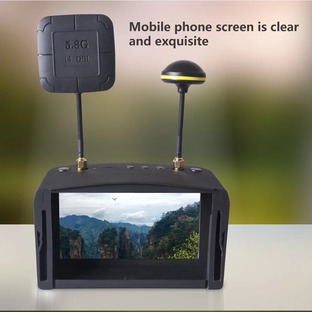 EV800D 5.8G 40CH FPV Goggles - 5 Inch 800*480 Video Headset HD DVR Diversity FPV Glasses With Battery For RC Model RC FPV Drone 12 EV800D 5.8G 40CH FPV Goggle, screen is clear 68G and exquisite I4 DM(