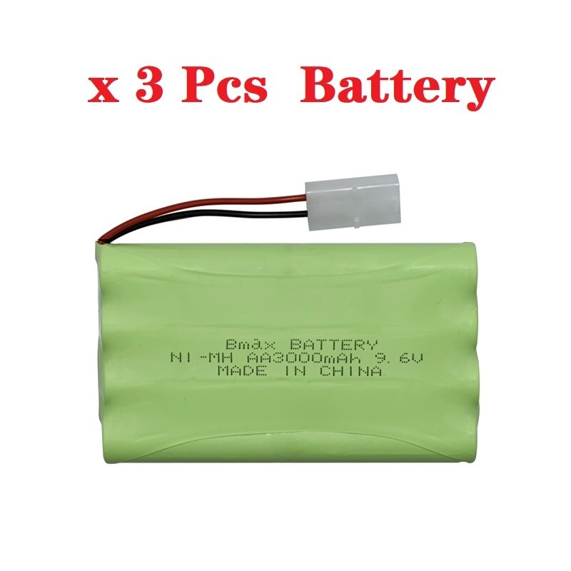 Teranty 9.6v 3000mah Rechargeable Battery - For Rc toys Cars Tanks Robots Gun NiMH Battery AA 9.6v 2400mah Batteries Pack For Rc Boat 5PCS