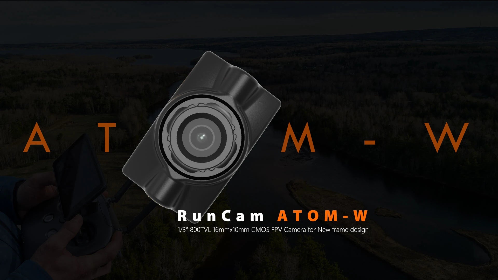 RunCam ATOM-W Analog Camera - 1/3" 800TVL 16mm*10mm CMOS FPV Camera for New Frame 7 RunCam ATOM-W Analog Camera, Illumination 0.01Lux@1.2F D-WDR Auto Day/Night