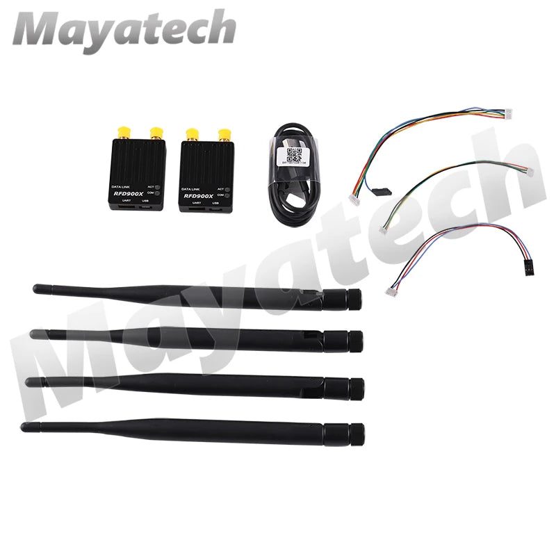 Mayatech Metal Shell RFD900X, Flight-control plugs and devices require custom wiring, with two common Pixhawk plug types.
