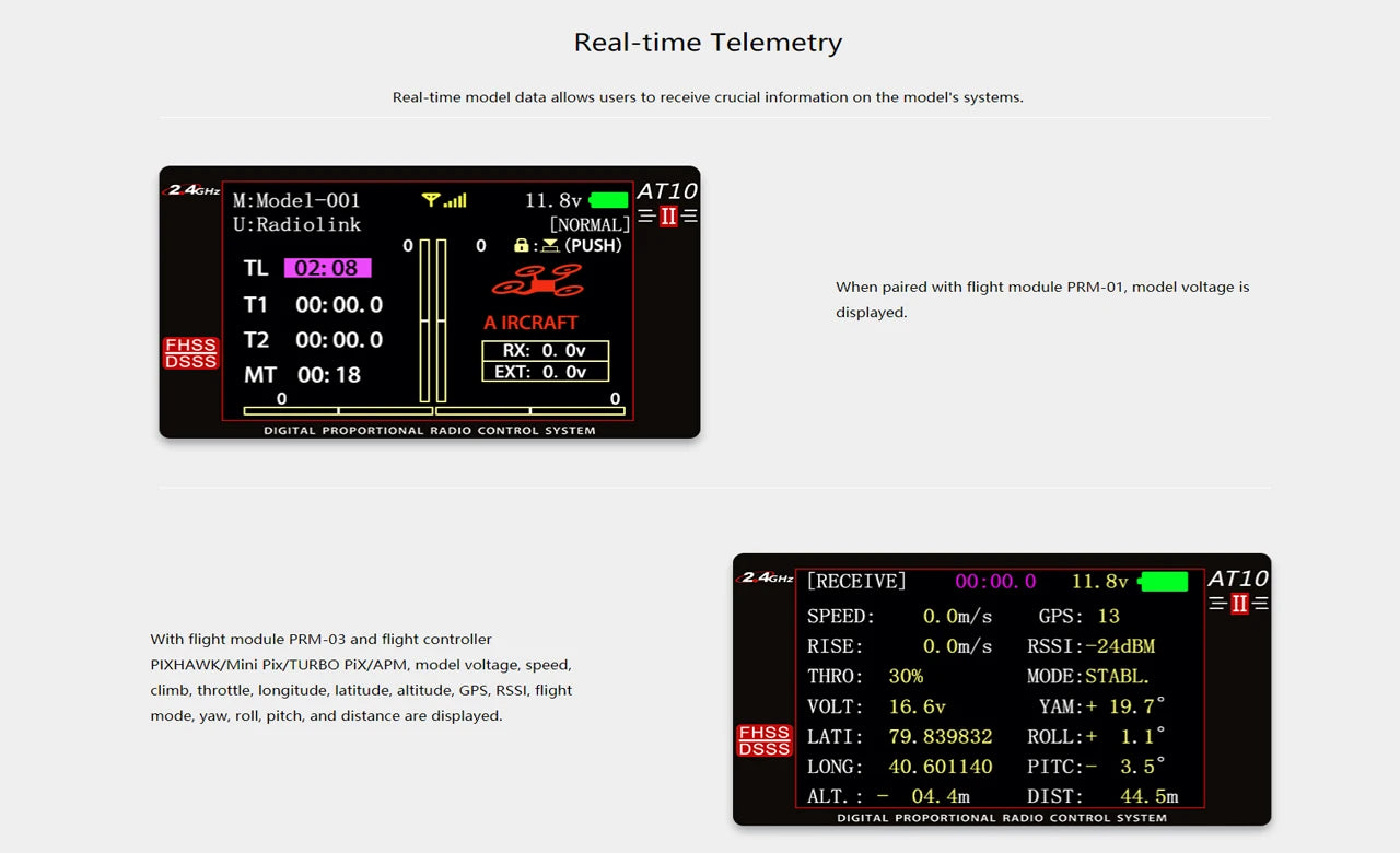 real-time Telemetry allows users t0 receive crucial information on the model . 