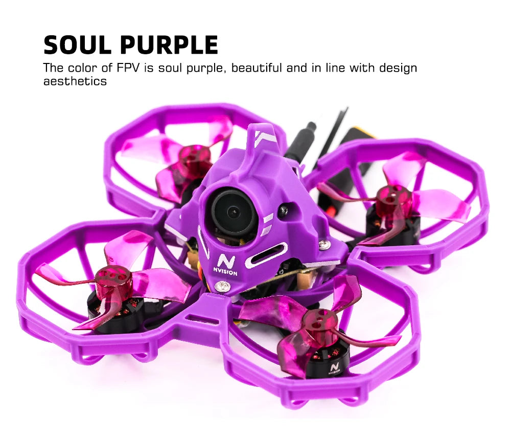 Tcmmrc Junior Racer 75 Purple Fpv Drone Kit, SOUL PURPLE The color of FPV is soul purple beautiful and in line with