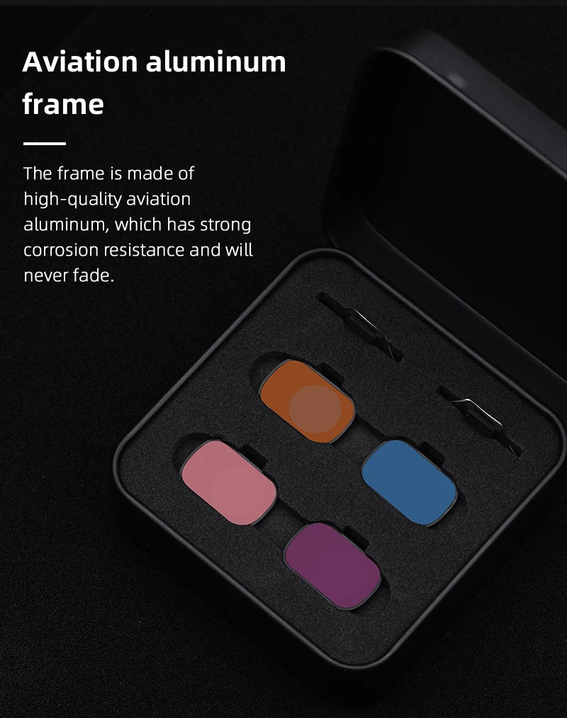 for DJI Mavic Mini 1/SE Filters ND4 ND8 ND16 ND32 Set Camera Neutral Density Lens Filter for DJI Mavic Mini 2 Camera Accessory 16 for DJI Mavic Mini 1/SE Filter, frame is made of high-quality aviation aluminum; which has strong corrosion resistance and will never fade