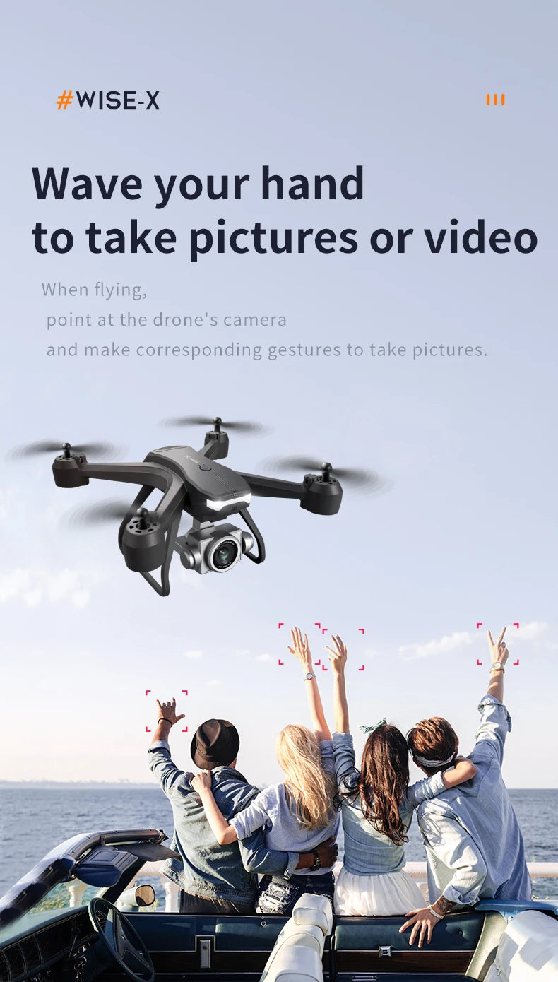 4DRC V14 Drone, #wise-x wave your hand to take pictures or video when flying