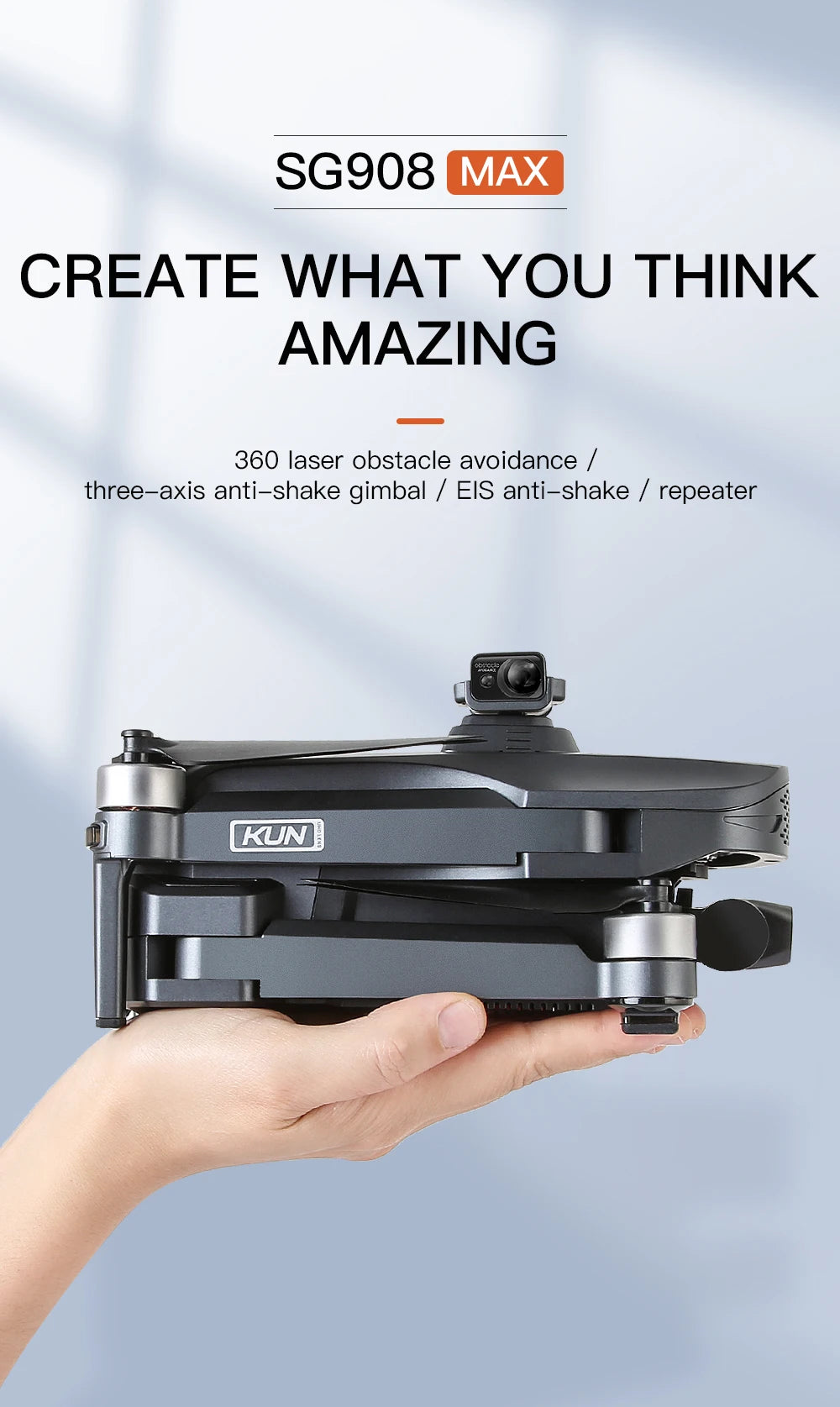 ZLL SG908 MAX Drone - 4K HD Camera Obstacle Avoidance 5G 3-Axis Gimbal 3Km GPS Wifi Profesional Dron Foldable Quadcopter Professional Camera Drone 9 ZLL SG908 MAX Drone, SG908 MAX CREATE WHAT YOU THINK AMAZING 360 laser obstacle avoid