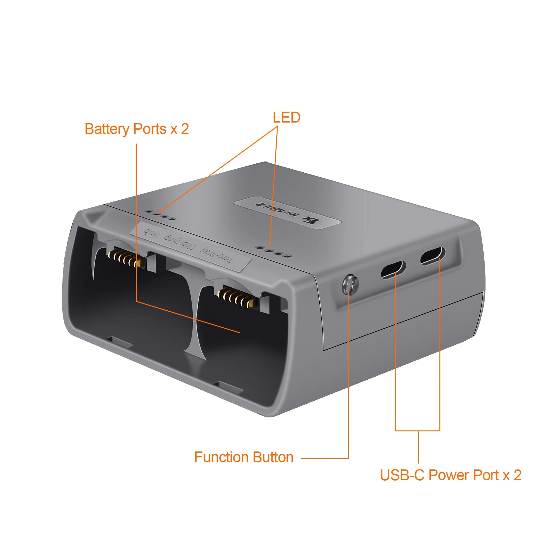 Mini 2/Mini SE Battery Charger Two Way Charging Hub Drone Batteries USB