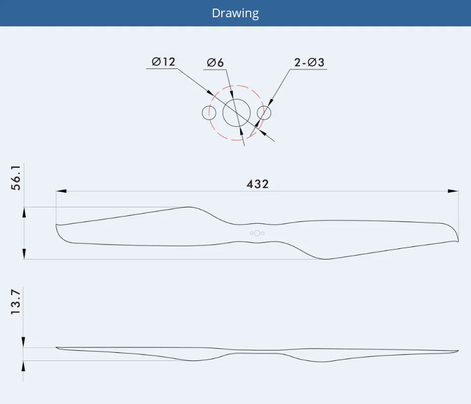 T-motor NS Series NS17x5.8 Propeller Pair SPECIFIC