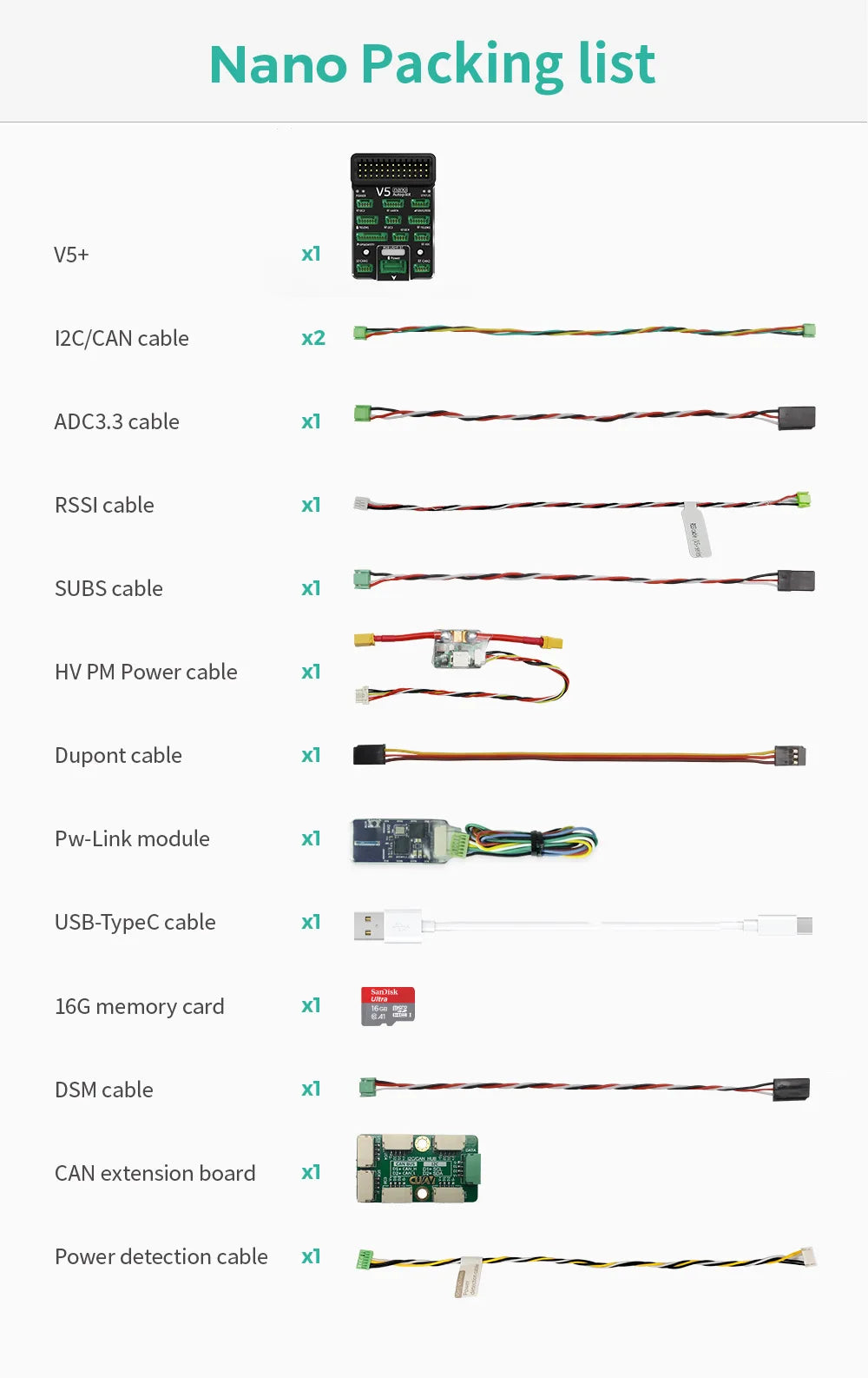 CUAV V5 Nano Small Size Autopilot Drone Parts, CUAV V5 Nano Small Size Auto