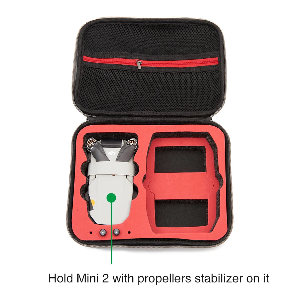DJI Mini 2 Drone Accessories Portable DJI Mavic Mini 2 Storage Bag Drone Handbag Outdoor Carry Box Case 22 Hold Mini 2 with propellers stabilizer on