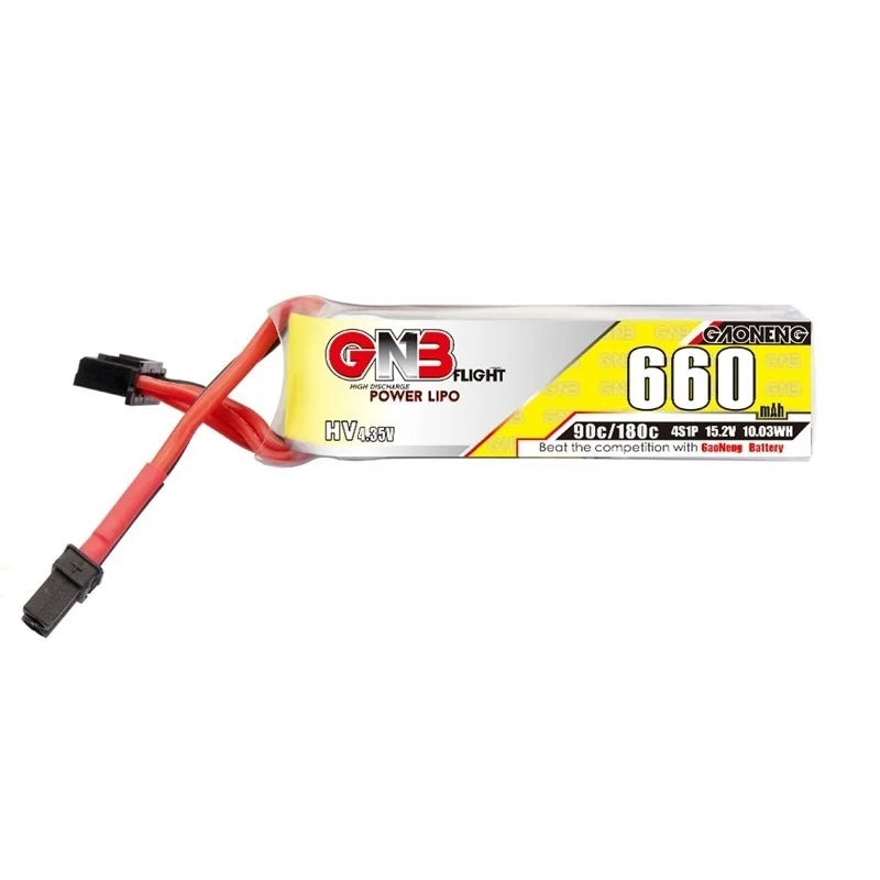 3Pcs Gaoneng GNB 1S/2S/3S/4S/6S HV Lipo Battery, 3Pcs Gaoneng HV LiPo battery for drone use, 660mAh capacity, 90C and 180C discharge rates.