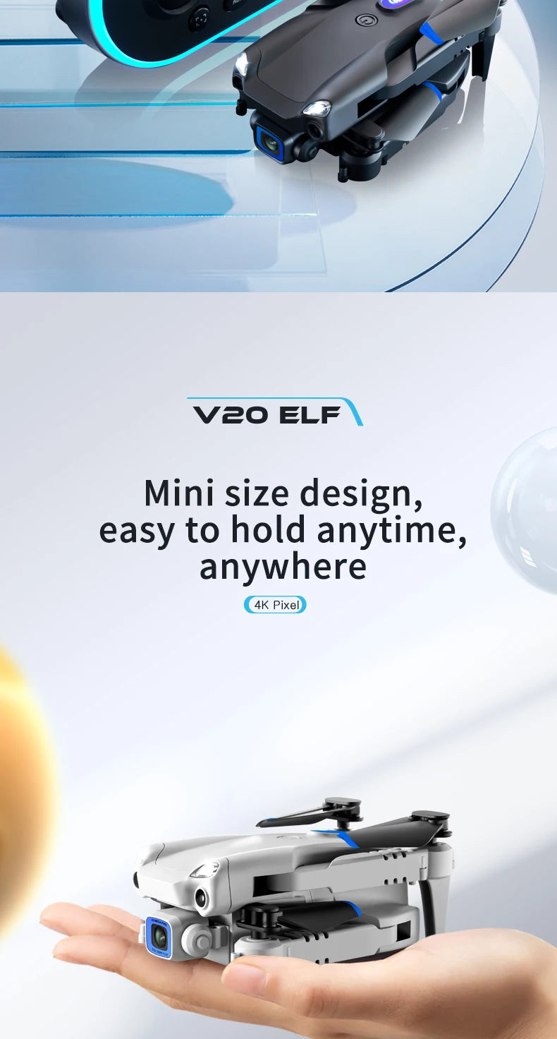 4DRC V20 Drone, v2o elf mini size design, easy to hold anytime