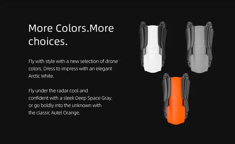 Autel Robotics EVO Lite +, more colors.more choices. Fly with style with a new selection of drone colors .