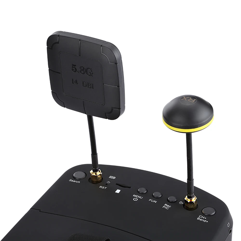 EV800D 5.8G 40CH FPV Goggles - 5 Inch 800*480 Video Headset HD DVR Diversity FPV Glasses With Battery For RC Model RC FPV Drone 13 EV800D 5.8G 40CH FPV Goggle, 5GHz, with RaceBand; Advanced auto-searching function and the working frequency show