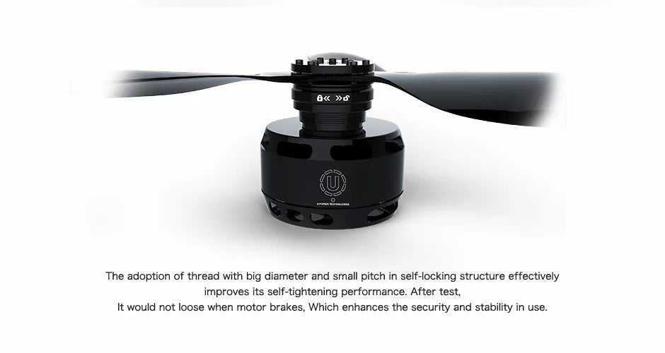 T-Motor G29*9.5" inch Prop, adoption of thread with big diameter and small pitch in self-locking structure improves self-