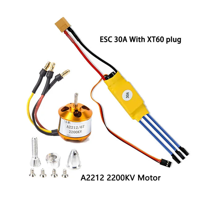 XXD A2212 2200KV 2212 Brushless Motor HW 30A ESC & 6035 Propeller SG90 9G Micro Servo for RC Fixed Wing Plane Helicopter 23 -Max Speed: 210,000rpm for 2 Poles BLM, 70,000r